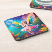 Schattigee Baby Angel Wings Art-38424 Bier Onderzetter (Linkerzijde)