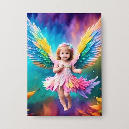 Schattigee Baby Angel Wings Art-38424 Button (Voorkant)