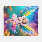 Schattigee Baby Angel Wings Art-38424 Fleece Deken (Voorkant (Horizontaal))