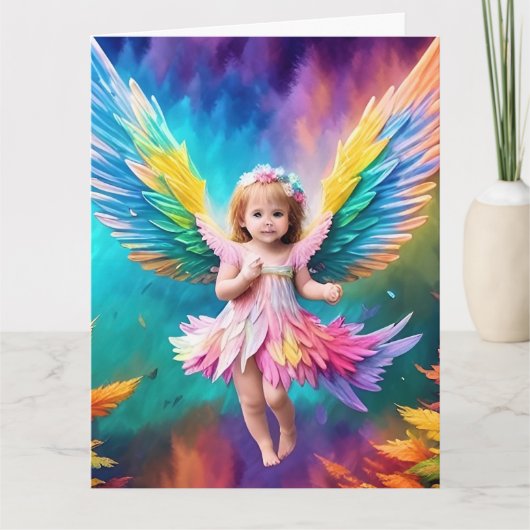 Schattigee Baby Angel Wings Art-38424 Kaart (Voorkant)