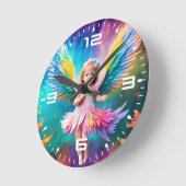 Schattigee Baby Angel Wings Art-38424 Ronde Klok (Hoek)