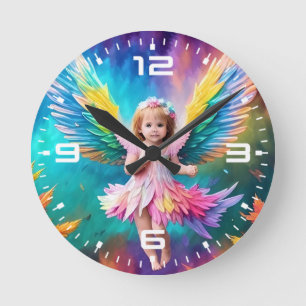 Schattigee Baby Angel Wings Art-38424 Ronde Klok