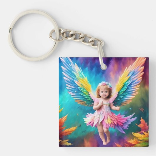 Schattigee Baby Angel Wings Art-38424 Sleutelhanger (voorkant)