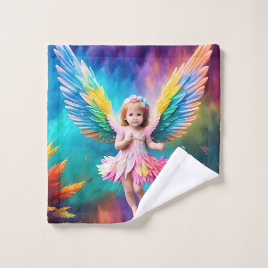 Schattigee Baby Angel Wings Art-38424 Washandje (Wasdoekje)