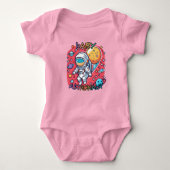 Schattigee baby astronaut bodysuit. romper (Voorkant)