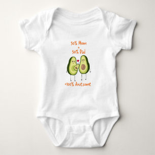 Schattigee Baby avocado familie welkom pasgeborene Romper