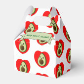 Schattigee Baby avocado in rood hart op maat Bedankdoosjes (Achterkant)