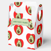 Schattigee Baby avocado in rood hart op maat Bedankdoosjes (Geopend)