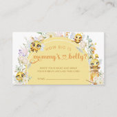 Schattigee Baby Bee & Floral Hoe groot is mama's b Informatiekaartje (Voorkant)