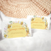 Schattigee Baby Bee & Floral Hoe groot is mama's b Informatiekaartje