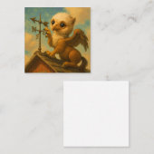 Schattigee baby Big Eye Hippogriff Grappige Fantas Notitiekaartje (Voorkant / Achterkant)