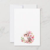 Schattigee Baby Bird Verjaardagsfeest Dank u kaart (Achterkant)