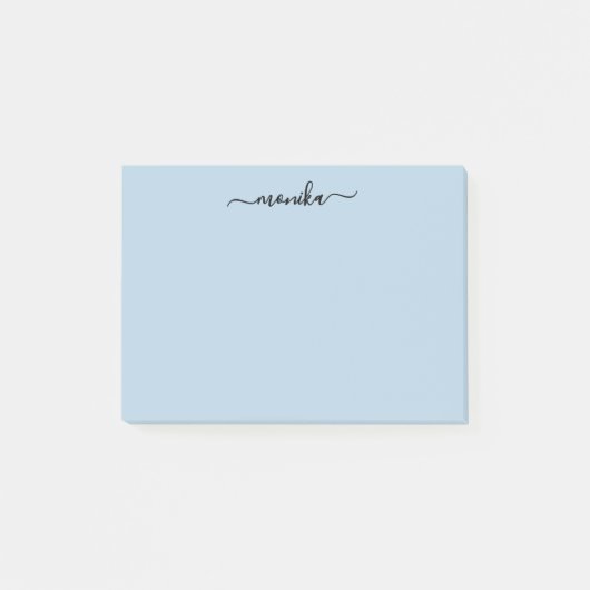 Schattigee Baby Blauw Aangepaste Naam Post-it® Notes (Voorkant)