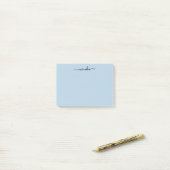 Schattigee Baby Blauw Aangepaste Naam Post-it® Notes (Op bureau)
