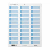 Schattigee baby blauw gebreide hartjes etiket (Full Sheet)