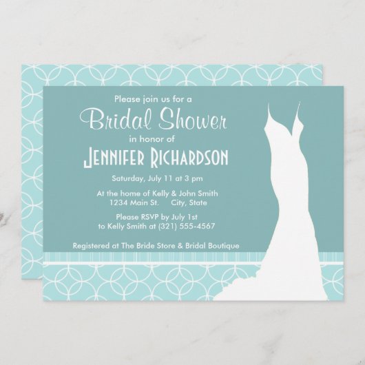 Schattigee baby blauwe cirkels kaart (Voorkant / Achterkant)