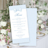 Schattigee Baby Blue Bow Stropdas in Gingham Baby Menu
