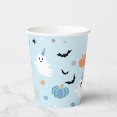 Schattigee Baby Blue Ghost Halloween Papieren Bekers (Links)