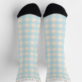 Schattigee Baby blue gingham prepply plaid gecontr Sokken (Top)