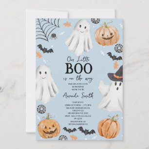 Schattigee Baby Blue Halloween Little Boo Baby sho Kaart