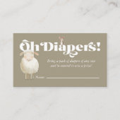 Schattigee Baby Boerderijdieren Luier Raffle Enclo Visitekaartje (Voorkant)