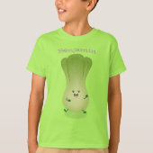 Schattigee baby bok choy plantaardige cartoon gepe t-shirt (Voorkant)