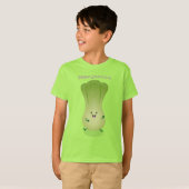 Schattigee baby bok choy plantaardige cartoon gepe t-shirt (Voorkant volledig)