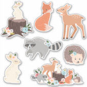 Schattigee Baby bosdieren Sticker (Voorkant)