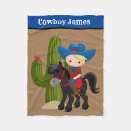 Schattigee baby boy cowboy naam deken toevoegen