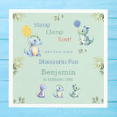 Schattigee Baby Boy Dinosaurus 1e Verjaardagsfeest Servet