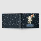 Schattigee Baby Boy Gastboek Teddy Bear Astronaut Gastenboek (Volledig)