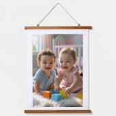 Schattigee Baby Boy & Girl Spelen in een zonovergo Hangend Wandkleed (Voorkant)