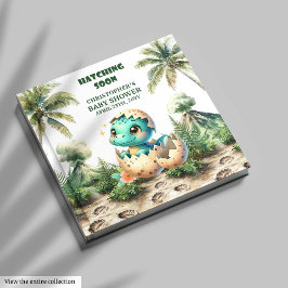 Schattigee Baby Boy Hatching Soon Dinosaurus Geheu Gastenboek