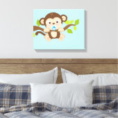 Schattigee Baby Boy Monkey Canvas Prints (Insitu (Slaapkamer))