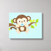 Schattigee Baby Boy Monkey Canvas Prints (Voorkant)
