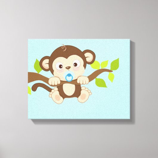 Schattigee Baby Boy Monkey Canvas Prints (Voorkant)