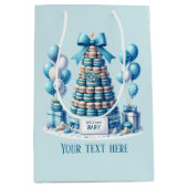 Schattigee baby boy shower party cookies medium cadeauzakje (Voorkant)