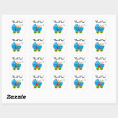 Schattigee baby boy tweeling dank u vierkante sticker (Vel)