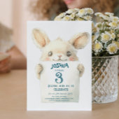 Schattigee Baby Bunny en Sign Kids verjaardagsfees Kaart