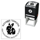 Schattigee Baby Bunny Konijn Naam Retouradres #1P Zelfinktende Stempel (In situ)