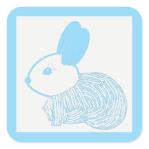 Schattigee Baby Bunny op blauw