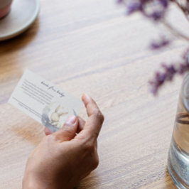 Schattigee Baby Bunny op de maan met sterrenboeken Informatiekaartje