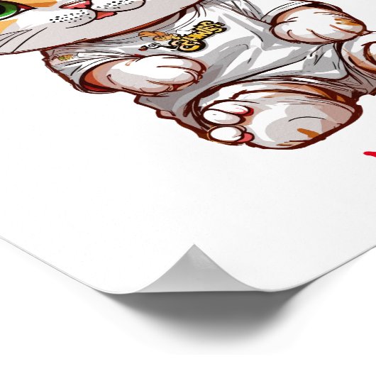 Schattigee Baby Cat aangepaste naam Poster (Hoek)