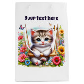 Schattigee baby Cat aanpasbaar Medium Cadeauzakje (Voorkant)