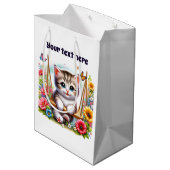 Schattigee baby Cat aanpasbaar Medium Cadeauzakje (Achterkant Gekanteld)