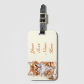 Schattigee Baby Cat Bagagelabel Aangepaste Tekstna (Voorkant (verticaal))