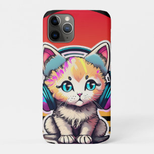 Schattigee Baby Cat met hoofdtelefoon Case-Mate iPhone Case