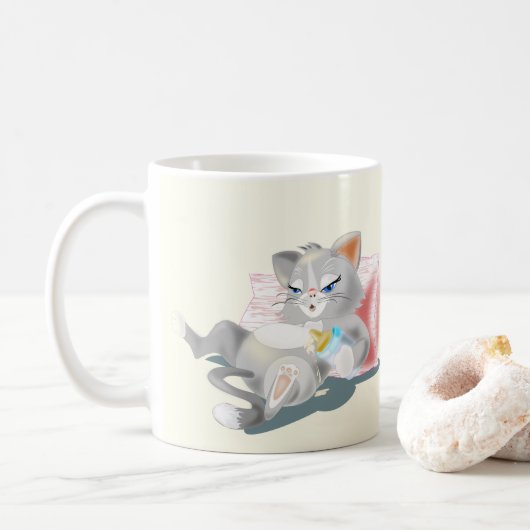Schattigee Baby Cat Mok - (Met donut)