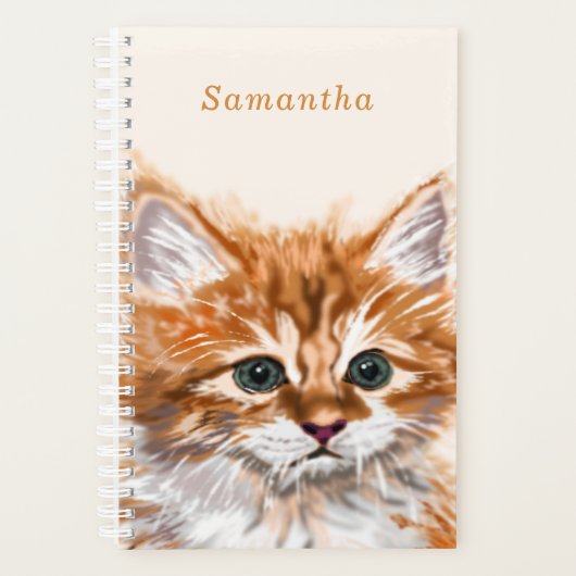 Schattigee Baby Cat Planner met Custom Your Neme (Voorkant)
