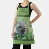 Schattigee Baby Cedar Waxwing Bird gepersonaliseer Schort (Insitu)